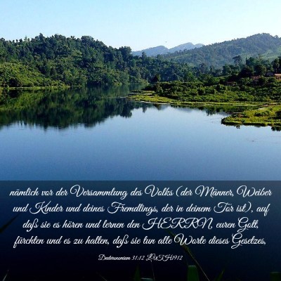 Picture 03 - Deuteronomium 31:12 LUTH1912 - nämlich vor der Versammlung des Volks (der - Bible Verse Picture
