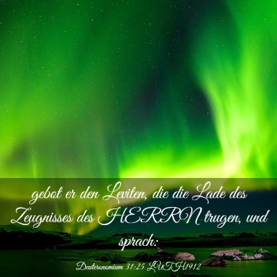 Picture 03 - Deuteronomium 31:25 LUTH1912 - gebot er den Leviten, die die Lade des Zeugnisses - Bible Verse Picture