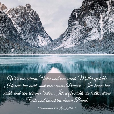 Picture 03 - Deuteronomium 33:9 LUTH1912 - Wer von seinem Vater und von seiner Mutter - Bible Verse Picture
