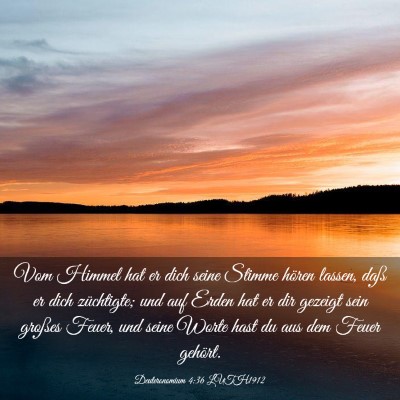 Picture 03 - Deuteronomium 4:36 LUTH1912 - Vom Himmel hat er dich seine Stimme hören - Bible Verse Picture