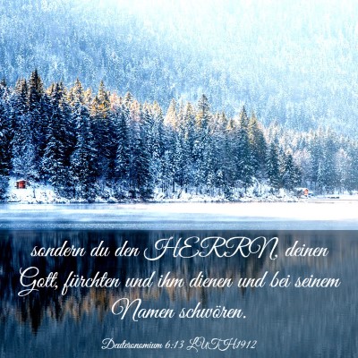 Picture 03 - Deuteronomium 6:13 LUTH1912 - sondern du den HERRN, deinen Gott, fürchten und - Bible Verse Picture