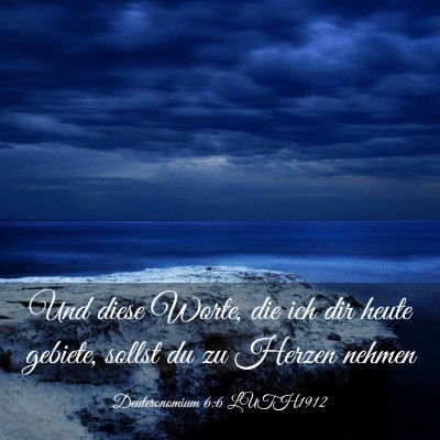 Picture 03 - Deuteronomium 6:6 LUTH1912 - Und diese Worte, die ich dir heute gebiete, - Bible Verse Picture
