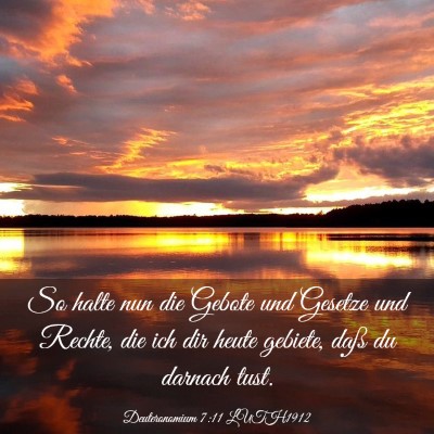 Picture 03 - Deuteronomium 7:11 LUTH1912 - So halte nun die Gebote und Gesetze und Rechte, - Bible Verse Picture