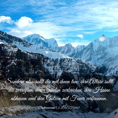 Picture 03 - Deuteronomium 7:5 LUTH1912 - Sondern also sollt ihr mit ihnen tun: ihre - Bible Verse Picture