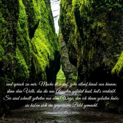 Picture 03 - Deuteronomium 9:12 LUTH1912 - und sprach zu mir: Mache dich auf, gehe eilend - Bible Verse Picture