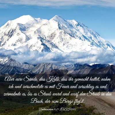 Picture 03 - Deuteronomium 9:21 LUTH1912 - Aber eure Sünde, das Kalb, das ihr gemacht - Bible Verse Picture