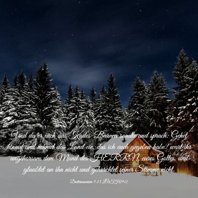 Picture 03 - Deuteronomium 9:23 LUTH1912 - Und da er euch aus Kades-Barnea sandte und - Bible Verse Picture