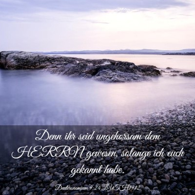 Picture 03 - Deuteronomium 9:24 LUTH1912 - Denn ihr seid ungehorsam dem HERRN gewesen, - Bible Verse Picture