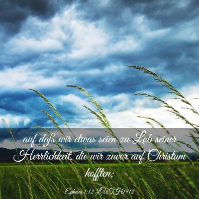 Picture 03 - Epheser 1:12 LUTH1912 - auf daß wir etwas seien zu Lob seiner - Bible Verse Picture