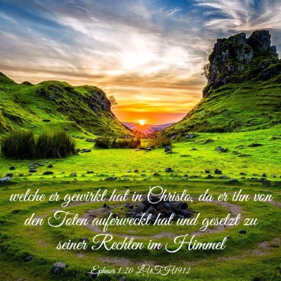 Picture 03 - Epheser 1:20 LUTH1912 - welche er gewirkt hat in Christo, da er ihn von - Bible Verse Picture