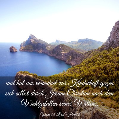 Picture 03 - Epheser 1:5 LUTH1912 - und hat uns verordnet zur Kindschaft gegen sich - Bible Verse Picture