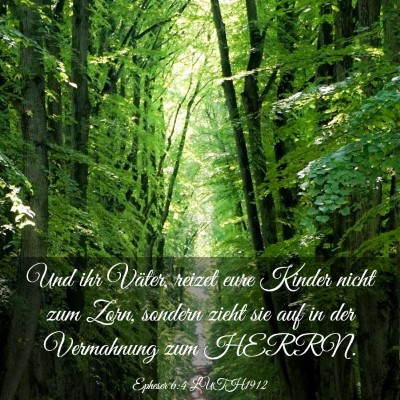 Picture 03 - Epheser 6:4 LUTH1912 - Und ihr Väter, reizet eure Kinder nicht zum - Bible Verse Picture