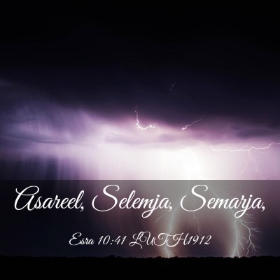 Picture 03 - Esra 10:41 LUTH1912 - Asareel, Selemja, - Bible Verse Picture