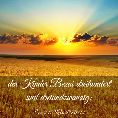 Picture 03 - Esra 2:17 LUTH1912 - der Kinder Bezai dreihundert und - Bible Verse Picture