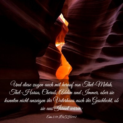 Picture 03 - Esra 2:59 LUTH1912 - Und diese zogen auch mit herauf von Thel-Melah, - Bible Verse Picture