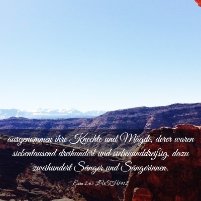 Picture 03 - Esra 2:65 LUTH1912 - ausgenommen ihre Knechte und Mägde, derer waren - Bible Verse Picture
