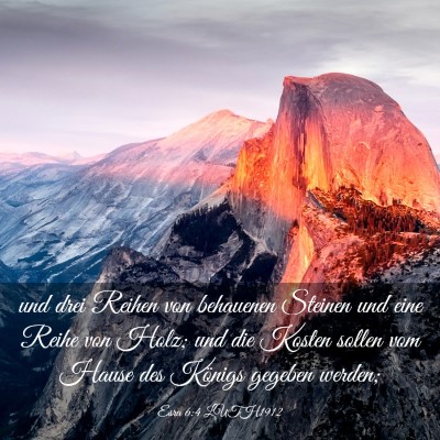 Picture 03 - Esra 6:4 LUTH1912 - und drei Reihen von behauenen Steinen und eine - Bible Verse Picture