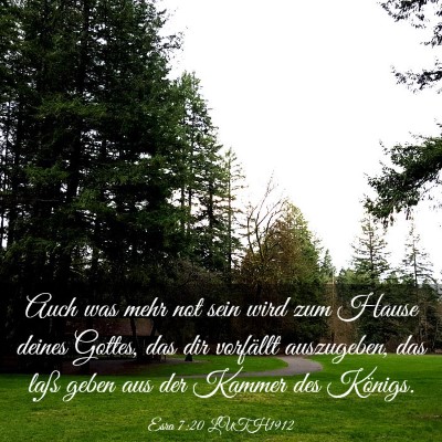 Picture 03 - Esra 7:20 LUTH1912 - Auch was mehr not sein wird zum Hause deines - Bible Verse Picture