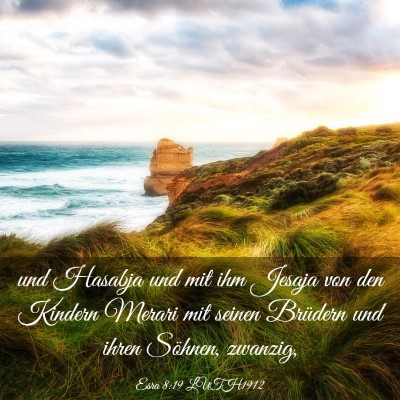 Picture 03 - Esra 8:19 LUTH1912 - und Hasabja und mit ihm Jesaja von den Kindern - Bible Verse Picture