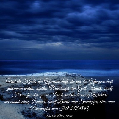 Picture 03 - Esra 8:35 LUTH1912 - Und die Kinder der Gefangenschaft, die aus der - Bible Verse Picture