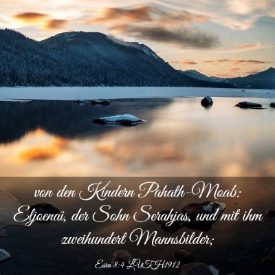 Picture 03 - Esra 8:4 LUTH1912 - von den Kindern Pahath-Moab: Eljoenai, der Sohn - Bible Verse Picture