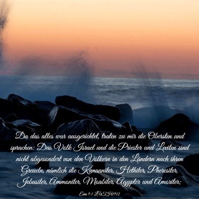 Picture 03 - Esra 9:1 LUTH1912 - Da das alles war ausgerichtet, traten zu mir die - Bible Verse Picture