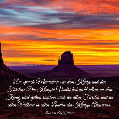 Picture 03 - Ester 1:16 LUTH1912 - Da sprach Memuchan vor dem König und den - Bible Verse Picture