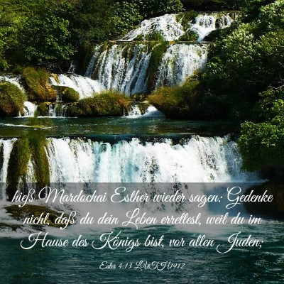 Picture 03 - Ester 4:13 LUTH1912 - hieß Mardochai Esther wieder sagen: Gedenke - Bible Verse Picture