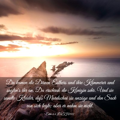 Picture 03 - Ester 4:4 LUTH1912 - Da kamen die Dirnen Esthers und ihre Kämmerer - Bible Verse Picture