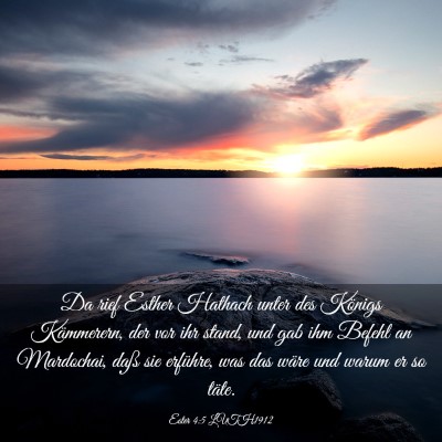 Picture 03 - Ester 4:5 LUTH1912 - Da rief Esther Hathach unter des Königs - Bible Verse Picture