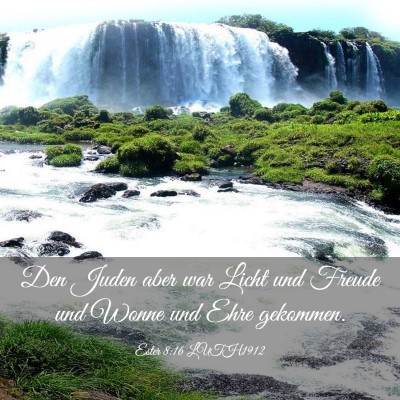 Picture 03 - Ester 8:16 LUTH1912 - Den Juden aber war Licht und Freude und Wonne und - Bible Verse Picture
