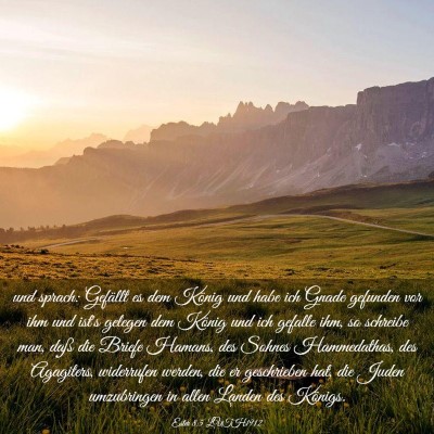 Picture 03 - Ester 8:5 LUTH1912 - und sprach: Gefällt es dem König und habe ich - Bible Verse Picture