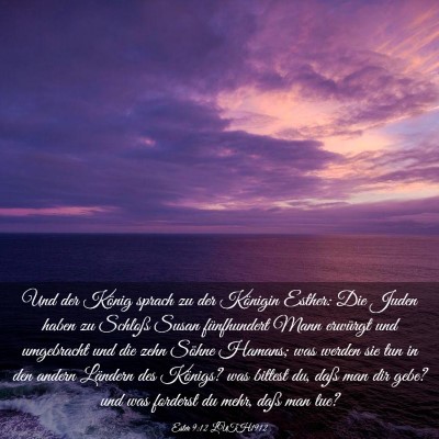 Picture 03 - Ester 9:12 LUTH1912 - Und der König sprach zu der Königin Esther: Die - Bible Verse Picture