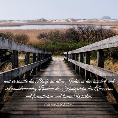 Picture 03 - Ester 9:30 LUTH1912 - und er sandte die Briefe zu allen Juden in den - Bible Verse Picture