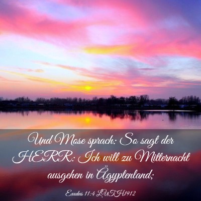 Picture 03 - Exodus 11:4 LUTH1912 - Und Mose sprach: So sagt der HERR: Ich will zu - Bible Verse Picture