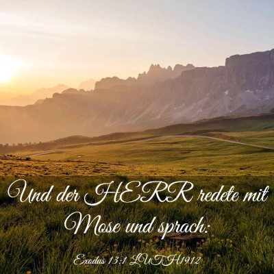 Picture 03 - Exodus 13:1 LUTH1912 - Und der HERR redete mit Mose und - Bible Verse Picture