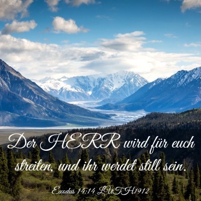 Picture 03 - Exodus 14:14 LUTH1912 - Der HERR wird für euch streiten, und ihr werdet - Bible Verse Picture