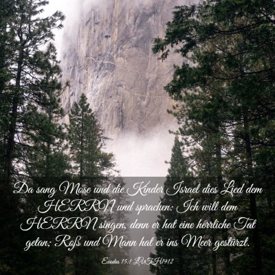 Picture 03 - Exodus 15:1 LUTH1912 - Da sang Mose und die Kinder Israel dies Lied dem - Bible Verse Picture
