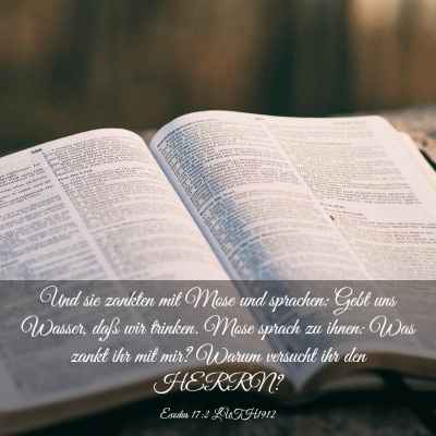 Picture 03 - Exodus 17:2 LUTH1912 - Und sie zankten mit Mose und sprachen: Gebt uns - Bible Verse Picture