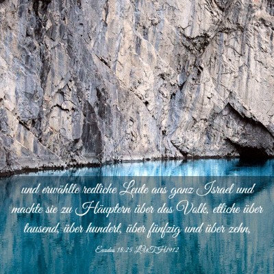 Picture 03 - Exodus 18:25 LUTH1912 - und erwählte redliche Leute aus ganz Israel und - Bible Verse Picture