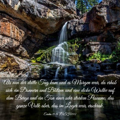 Picture 03 - Exodus 19:16 LUTH1912 - Als nun der dritte Tag kam und es Morgen war, da - Bible Verse Picture