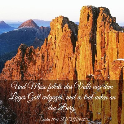 Picture 03 - Exodus 19:17 LUTH1912 - Und Mose führte das Volk aus dem Lager Gott - Bible Verse Picture