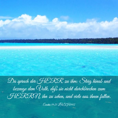 Picture 03 - Exodus 19:21 LUTH1912 - Da sprach der HERR zu ihm: Steig hinab und - Bible Verse Picture