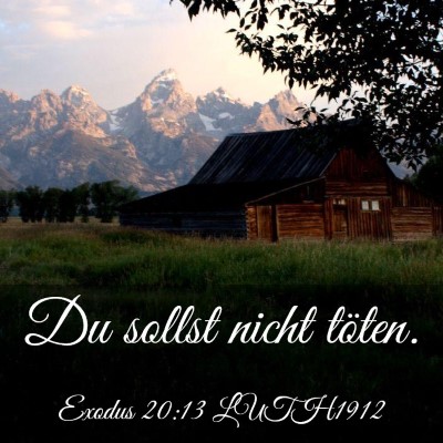 Picture 03 - Exodus 20:13 LUTH1912 - Du sollst nicht - Bible Verse Picture
