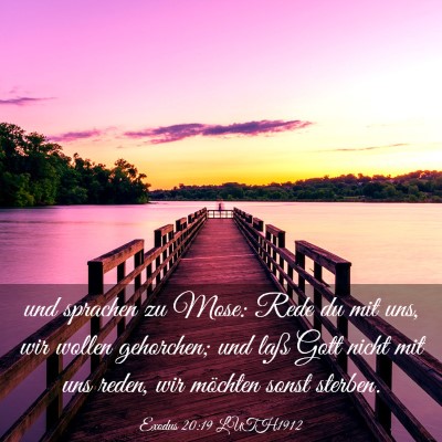 Picture 03 - Exodus 20:19 LUTH1912 - und sprachen zu Mose: Rede du mit uns, wir wollen - Bible Verse Picture