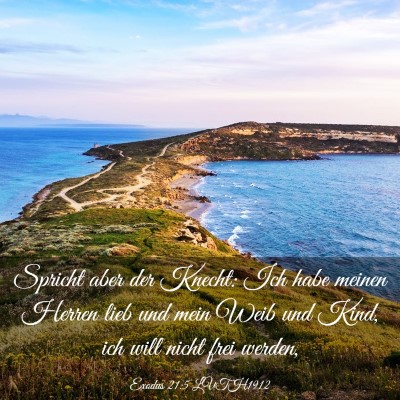 Picture 03 - Exodus 21:5 LUTH1912 - Spricht aber der Knecht: Ich habe meinen Herren - Bible Verse Picture