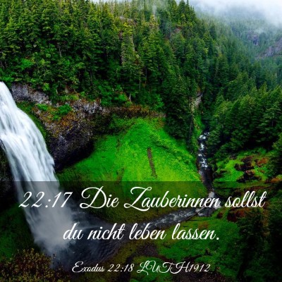 Picture 03 - Exodus 22:18 LUTH1912 - 22:17 Die Zauberinnen sollst du nicht leben - Bible Verse Picture