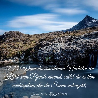 Picture 03 - Exodus 22:26 LUTH1912 - 22:25 Wenn du von deinem Nächsten ein Kleid zum - Bible Verse Picture