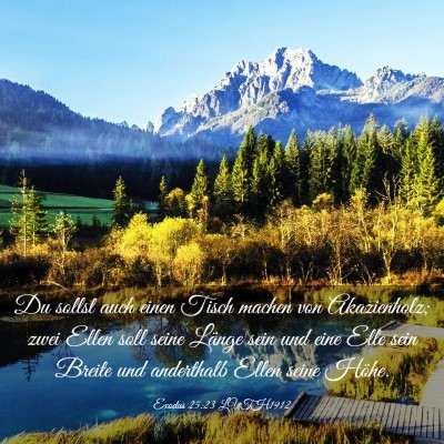 Picture 03 - Exodus 25:23 LUTH1912 - Du sollst auch einen Tisch machen von - Bible Verse Picture