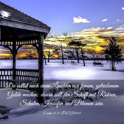 Picture 03 - Exodus 25:31 LUTH1912 - Du sollst auch einen Leuchter von feinem, - Bible Verse Picture